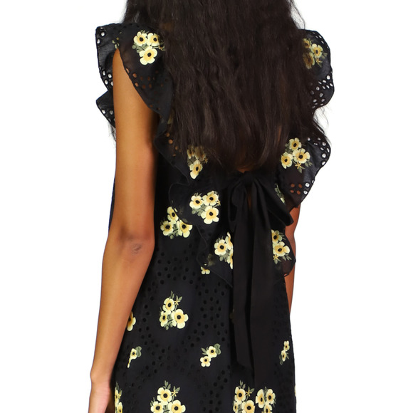 NWOT Anna Sui Pansy Eyelet Embroidered Maxi - Picture 2 of 9